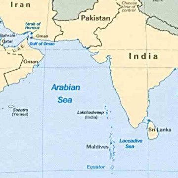 Map of the Indian Ocean