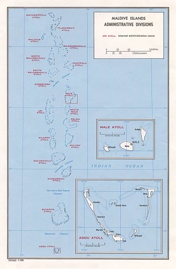 Map of the Maldives