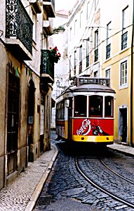 Tram 28 in Alfama