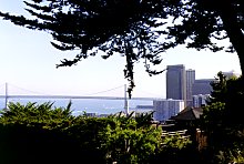 Bay Bridge from base of Coit Tower
