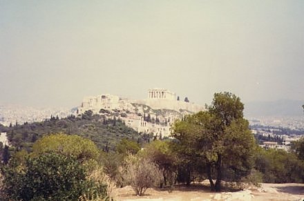 Athens, The Acropolis from Philoppapos Hill