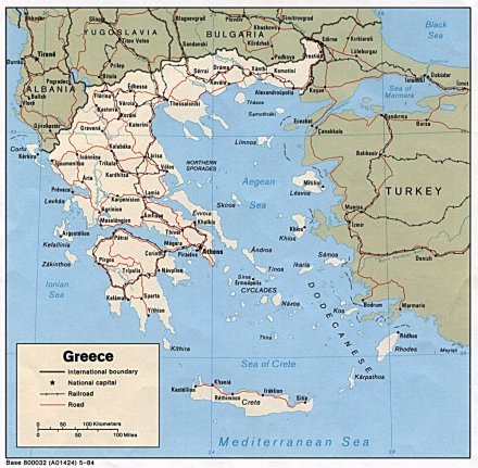 Map of Greece