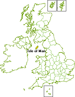Map of Britian to Locate the Isle of Man